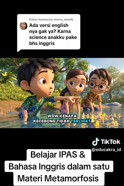 Membalas @merry_manik The Life Cycle of a Butterfly | Metamorphosis Science for Kids [26/11 19.46] E.A.S: Hello Friends! 👋 Have you ever wondered how a crawling caterpillar turns into a beautiful flying butterfly? This process is called Metamorphosis, and it is like magic! ✨ In this educational video, we will explore the 4 stages of the butterfly life cycle: Egg 🥚 (The beginning) Larva 🐛 (The caterpillar stage) Pupa 🧶 (The chrysalis stage) Adult 🦋 (The beautiful butterfly) This video is per