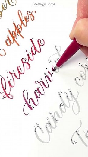 "Harvest" Cozy Brush Pen Lettering Practice #calligraphy