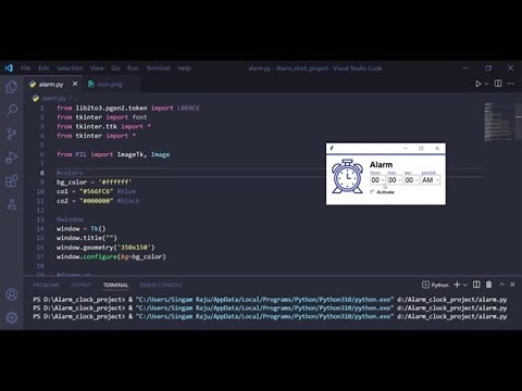 Python project: Build Alarm Clock using Python | Part 1
