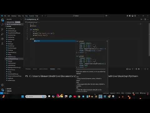 Local and global variable in python