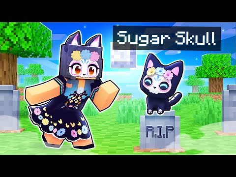 Playing as the SUGAR SKULL KITTEN In Minecraft!