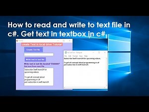 how to read and write to text file in c#. get text in textbox in c#