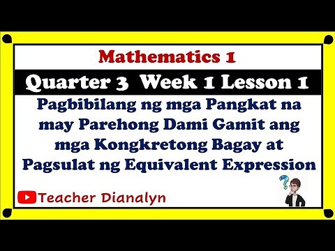 MATH GRADE 1 QUARTER 3 WEEK 1 LESSON 1