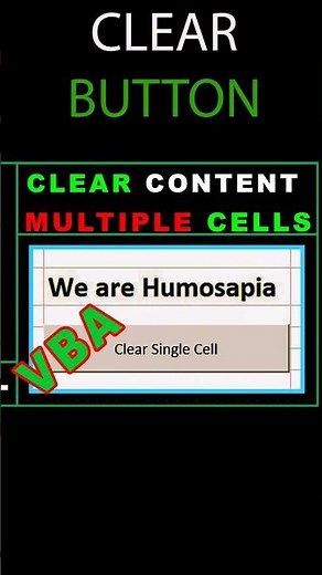 How to Clear Cells in Excel with Button | Microsoft Office
