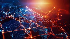 Map of the planet. World map, Global social network, Future, Vector. Futuristic background with planet Earth. Internet and technology Stock Video