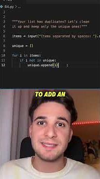 🧼 Delete Duplicates in Seconds — Clean Lists with Python! #Python