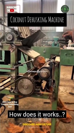 This is how the Coconut Dehusking Machine Works