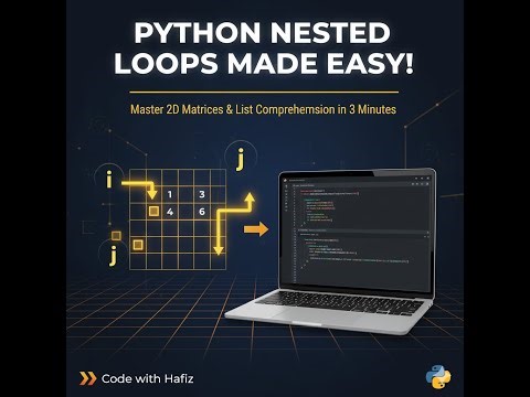 Master Nested Loops & List Comprehension in Python – 2D Matrix Made Easy