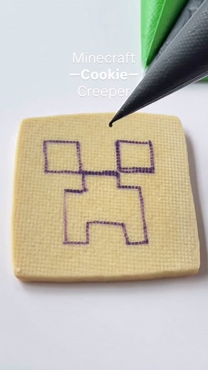 Made this one for the Minecraft fans—Creeper, but make it cookie. What should I turn into a cookie next?💚 Recipes and cookie cutters available in my link in Bio. #cookiedecorating #minecraft #creeper #satisfying | thelucky.cookie