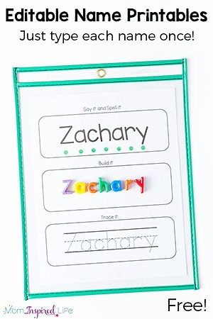 Free Editable Name Tracing Printable Worksheets
