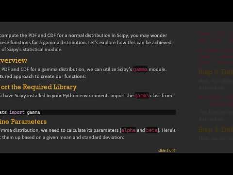Understanding Gamma Distribution Equations in Scipy for PDF and CDF