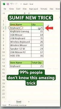 NEW SUMIF Trick in Excel You Must Know! | Faster & Smarter Method Explained