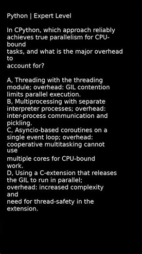 Unlocking True Parallelism in Python #MultithreadingVsMultiprocessing #Asyncio #CExtensions
