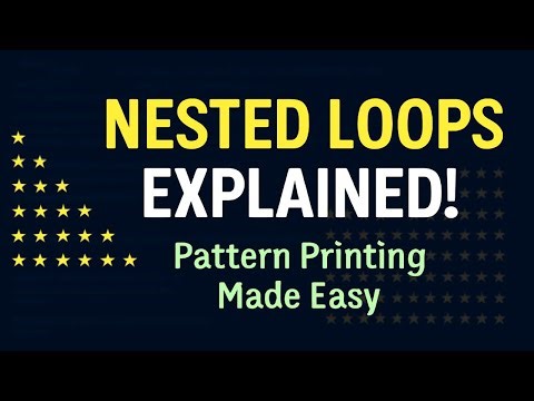 Nested Loops in Pattern Printing | C Programming Made Easy
