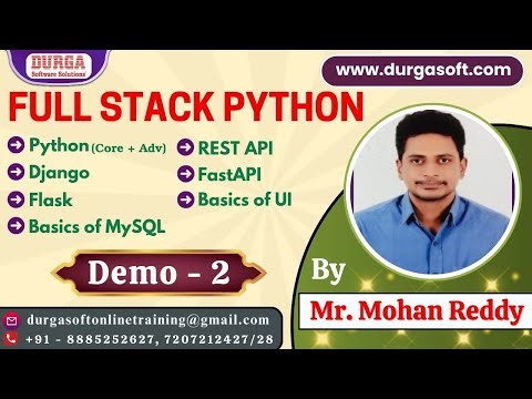FULL STACK PYTHON tutorials || Demo - 2 || by Mr. Mohan Reddy On 18-12-2025 @8AM (IST)