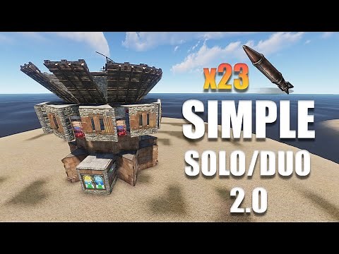 Simple Rust Base Design 2022 - Solo/Duo Bunker Base 2.0 (Works on Console)