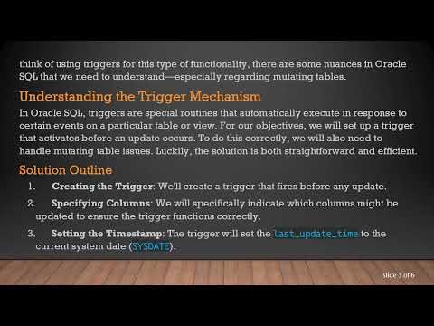 How to Automatically Update a Field with SYSDATE After Manual Changes in Oracle SQL