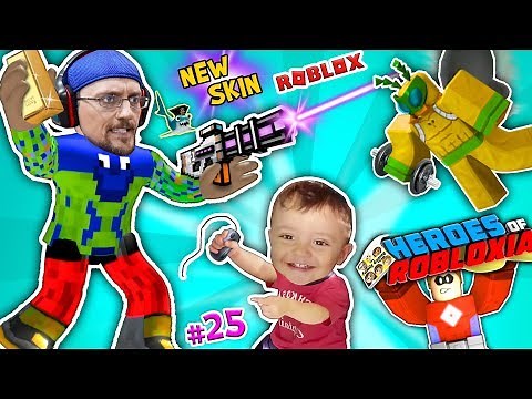 ROBLOX FGTEEV SUPER HEROES of ROBLOXIA + GYM TYCOON + New Skin Pixel Gun Pt 25