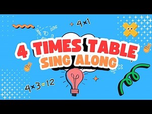 4 Multiplication Table for Children | Easy Classroom Learning Video