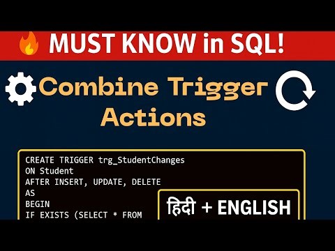 SQL Trigger Explained 🔥 | Insert, Update, Delete in One Trigger | All Actions in One Place
