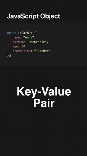 JavaScript Objects Made Simple & Visual — Explained in LESS than 1 Minute