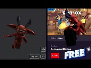 How to get Delinquent Demon FREE Accessory item SPECIAL EFFECT (ROBLOX Amazon Prime Gaming 2023)