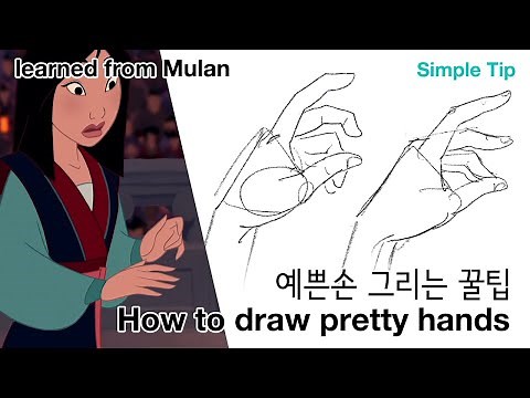 How to draw pretty hands / A way to draw hands more elegant in a easy way / Simple Tip -01 (hands)