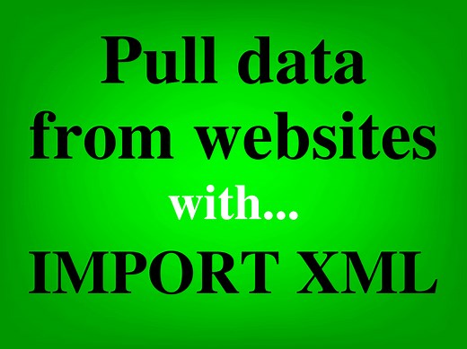 Pull data from websites in Google Sheets with IMPORTXML (Web scraping)