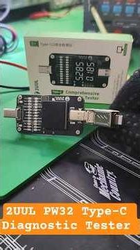 2UUL PW32 Type-C Diagnostic Tester | Fast USB-C Charging Port Fault Detection Tool for Laptop