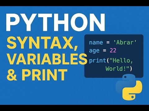 Python Syntax Explained | Variables & Print Function for Beginners (Code & Coffee ☕)