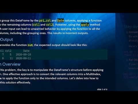 Applying User-Defined Functions on a GroupBy Object in Pandas