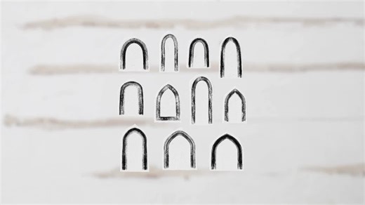 Abstract Geometric Clipart Set, Black and White Shape PNG Bundle, Modern Design Download