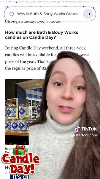 🎄🕯️ CANDLE DAY 2025 IS ALMOST HERE! 🕯️🎄 Bath & Body Works is bringing the BIGGEST candle sale of the year! ✨ 3-Wick Candles ONLY $9.95! 📅 Starts Online: Dec. 4 @ 10PM EST 📍 Online In-Store: Dec. 5 @ 6AM Holiday scents 🎁 Limited editions 🎄 Gift must-haves 🔥 This is the one candle lovers wait for ALL YEAR! #CandleDay #BBW #BathAndBodyWorks #HolidayDeals #DealAlert