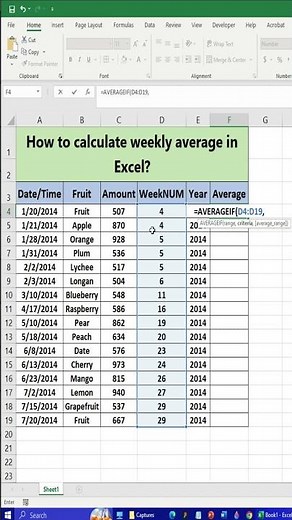📆 How to Calculate Weekly Average in Excel | Simple & Powerful Formula Guide 📊