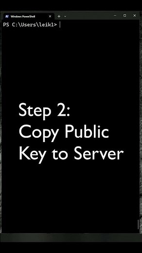 Windows Copy SSH Public Key to Server #shorts