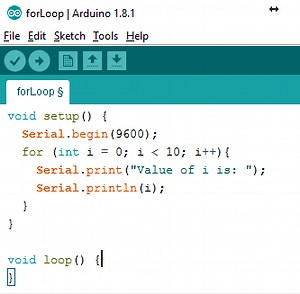 Arduino IDE: for Loop
