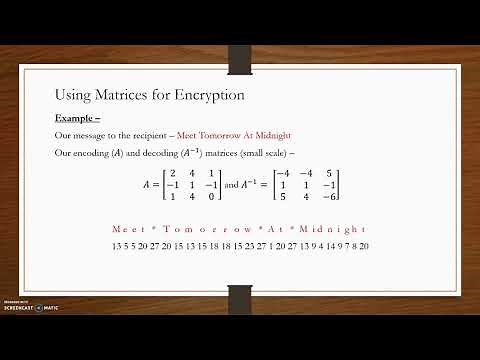 Linear Algebra in Cryptography