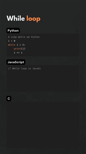 While loop in Python vs JavaScript vs C programming #python #cprogramming #javascript | Pybeginners