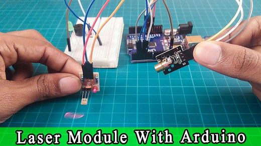 Laser transmitter and receiver module with Arduino | KY-008 laser module - SriTu Hobby
