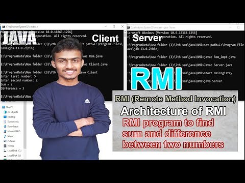 Remote Method Invocation | RMI program to find sum and difference | RMI architecture