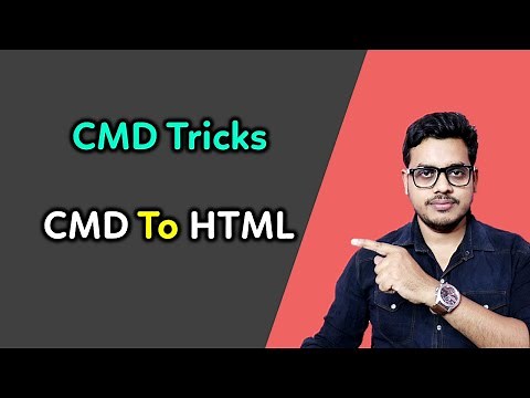 How to make html file using cmd | cmd to html file | Create html file usingh cmd