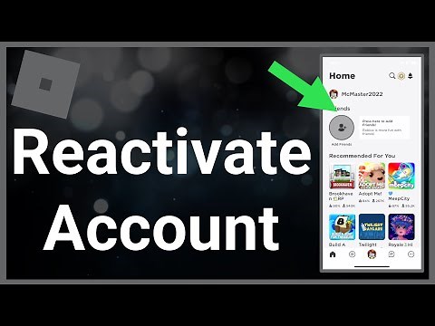 How To Reactivate Your Roblox Account!!!