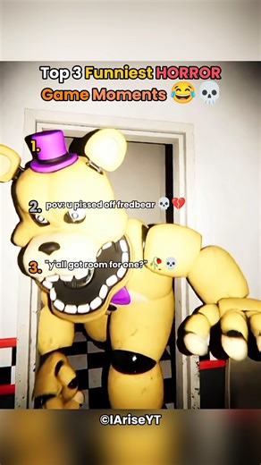 Top 3 Funniest Horror Game Moments 😂💀 ( Try Not To Laugh at #1) #fnaf