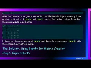 Transforming n by n Data into a Matrix with Python
