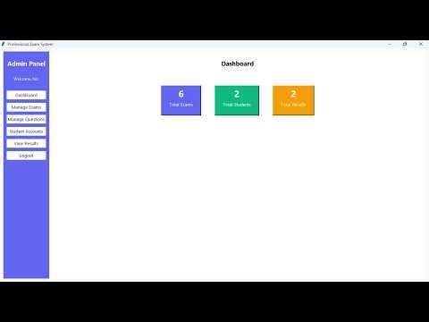 Exam Management System in Python + MySQL 🔥 Tkinter GUI Project Demo