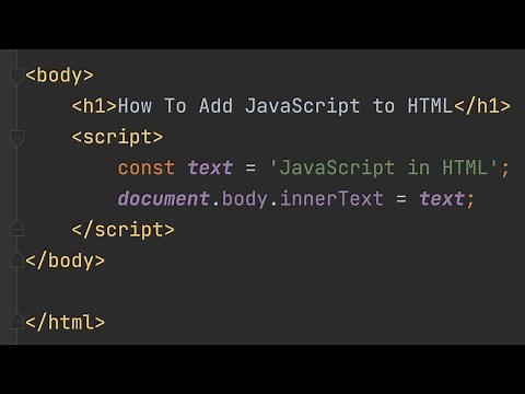 How To Add JavaScript to HTML