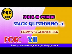 STACK IN PYTHON QUESTION NO-1