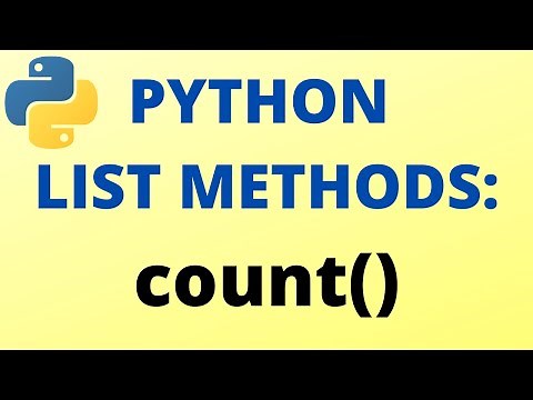 Python count() List Method TUTORIAL