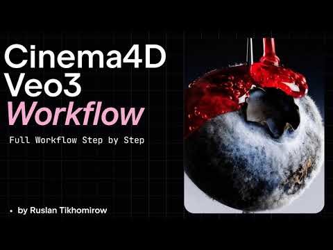 Liquid Animation in Cinema 4D + Photoshop + VEO 3 AI | Full Workflow