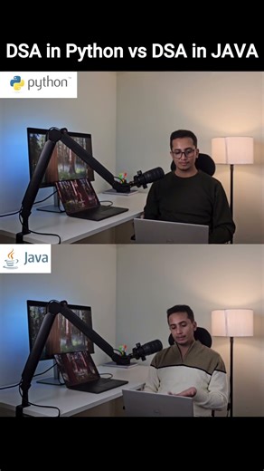 DSA in Python vs DSA in Java #java #python #dsa #coding #codinglife #shorts #viralvideo #viral